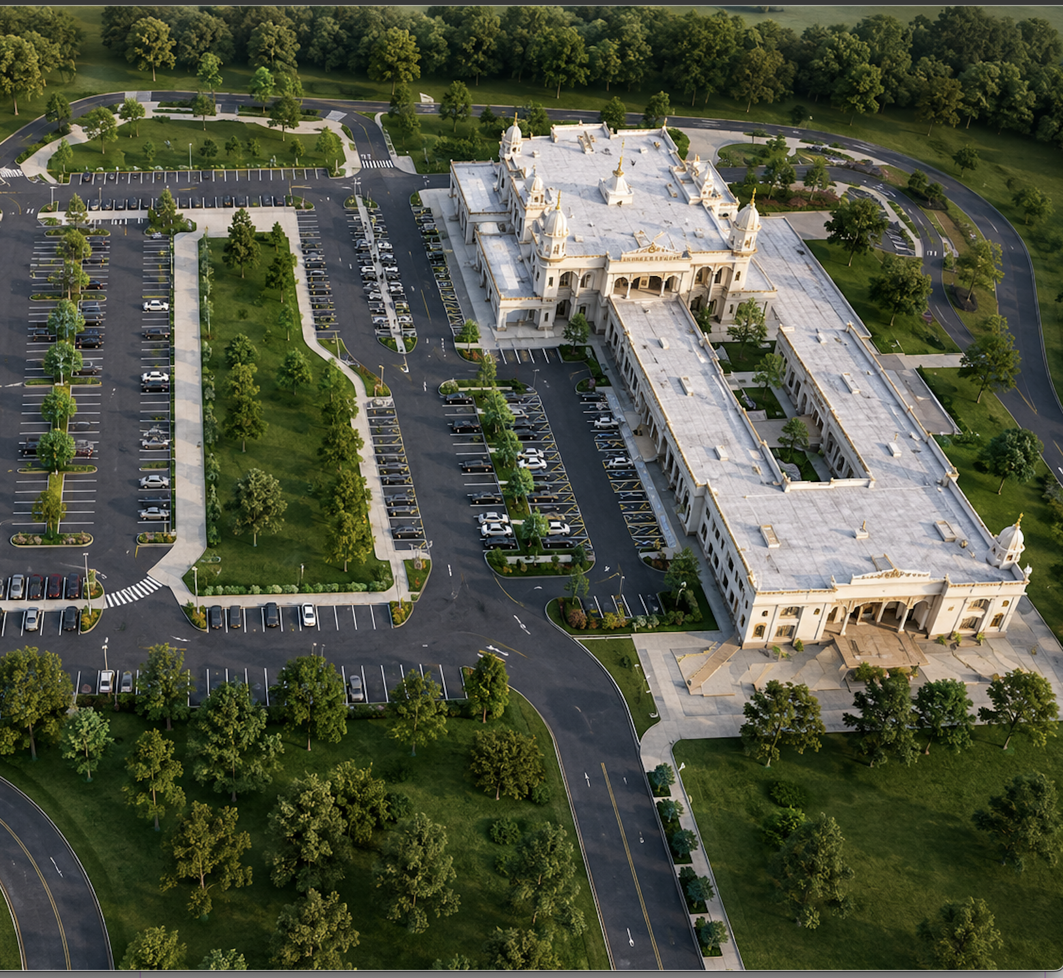 Future Sai Temple Malvern campus rendering